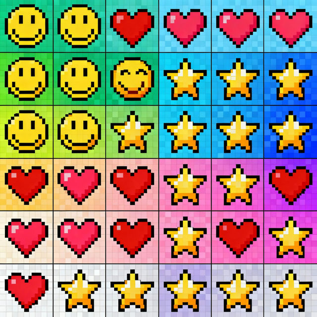 Spreadsheet Pixel Art Emojis gallery