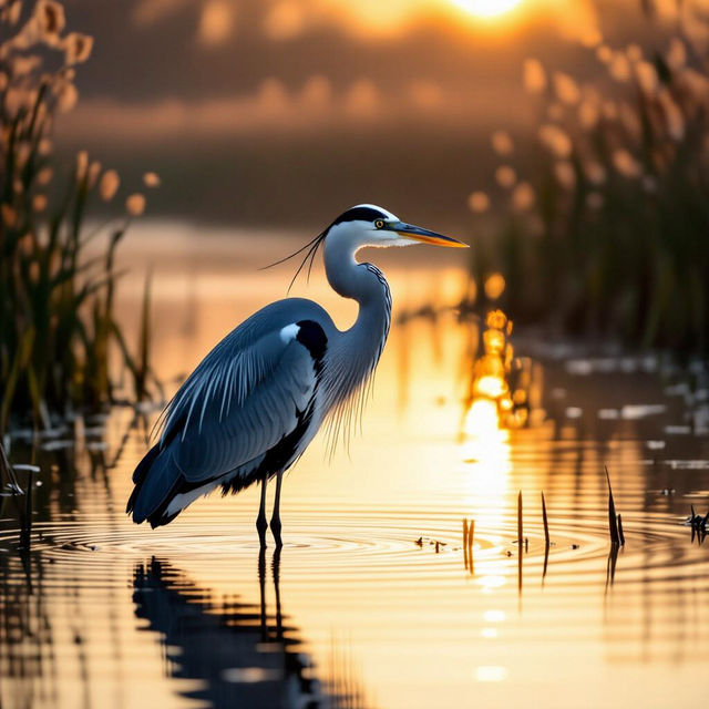 Picture Of A Heron gallery