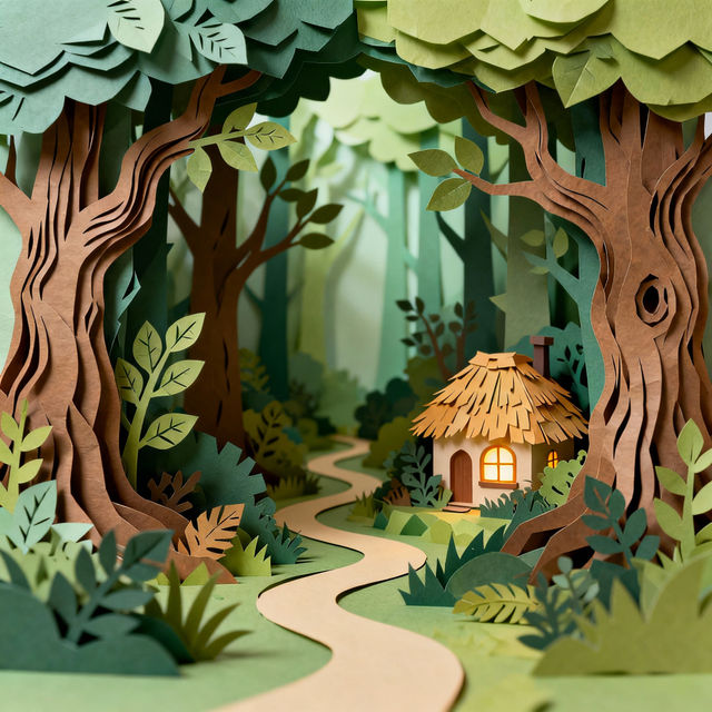 Layered Paper Art - AI Generated gallery