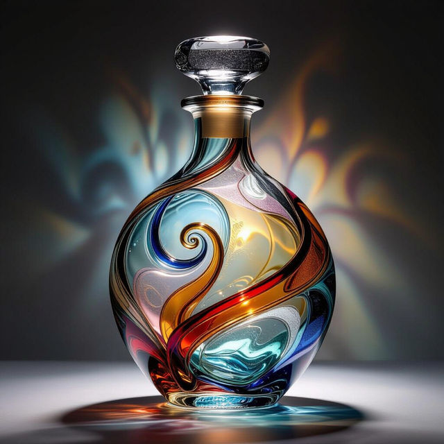 Glass Bottle Art - Created with AI gallery