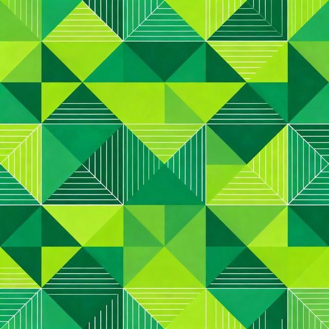 Green Geometric Wallpaper - AI Generated gallery