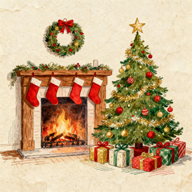 Christmas Cards Drawings - Made With AI gallery