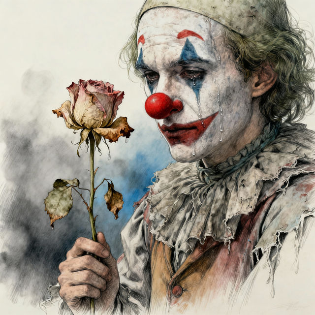 Sad Clown Drawings - Made With AI gallery