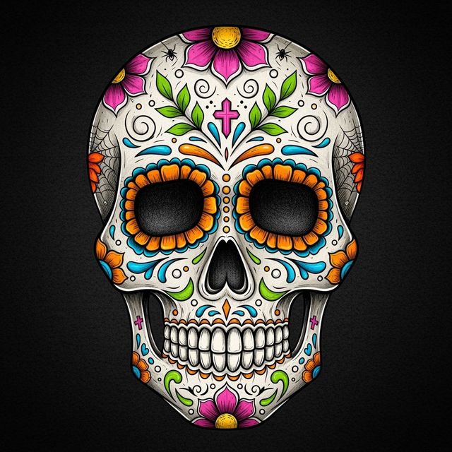 Explore Stunning Sugar Skull Drawings Created with AI gallery