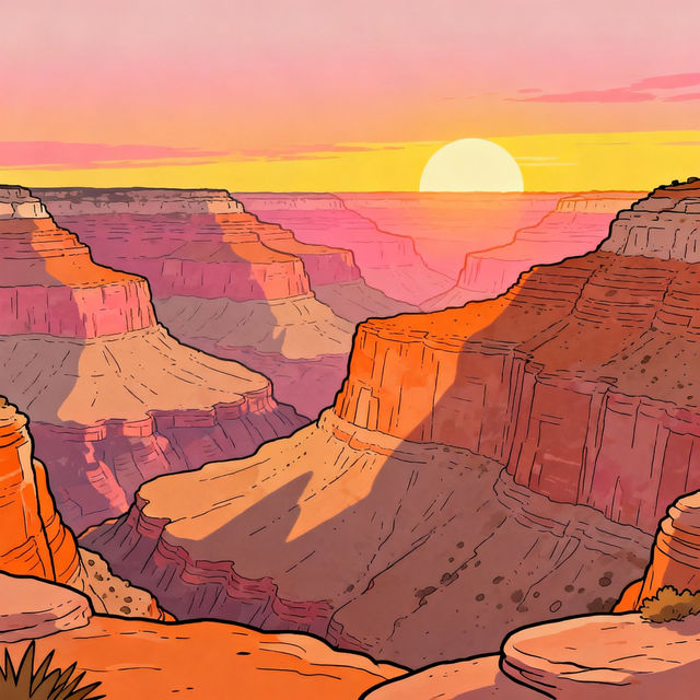Easy Canyon Drawings - Made With AI gallery