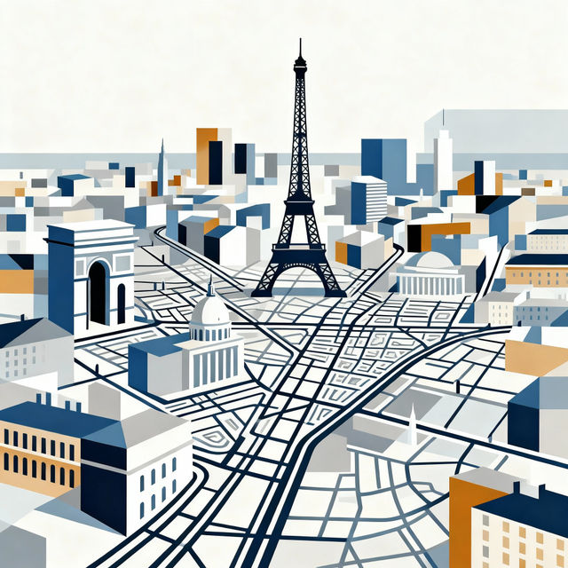 City Map Wall Art - Create Yours With AI gallery