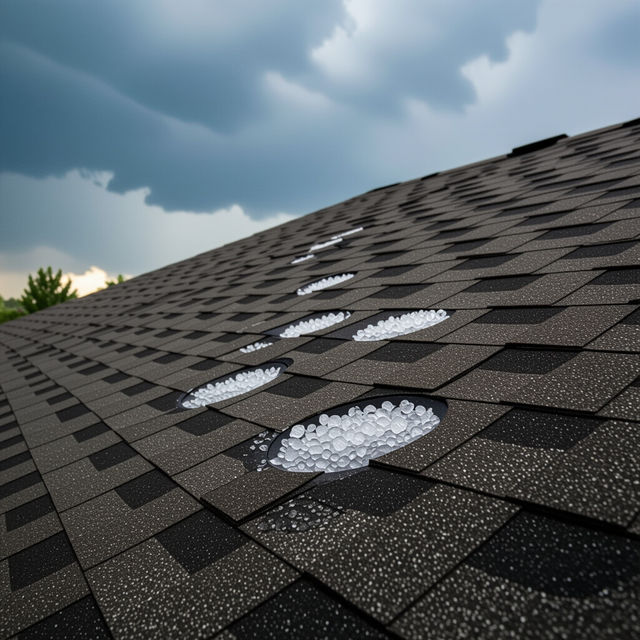 Roof Hail Damage Pictures gallery