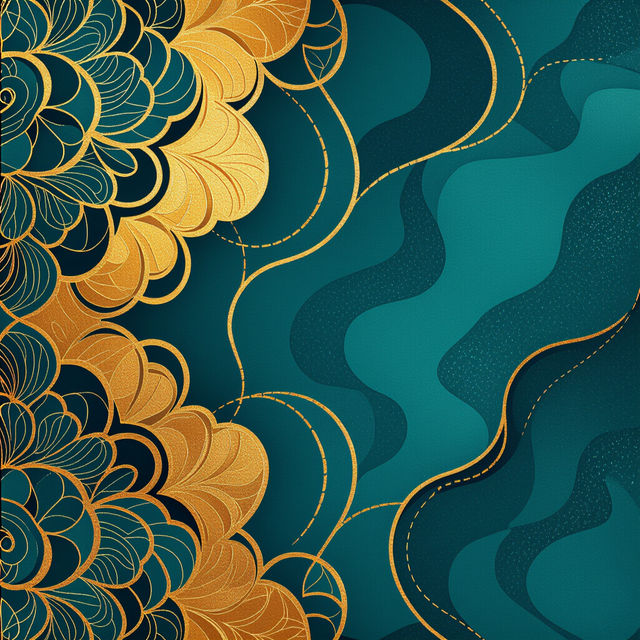 Teal And Gold Wallpaper gallery