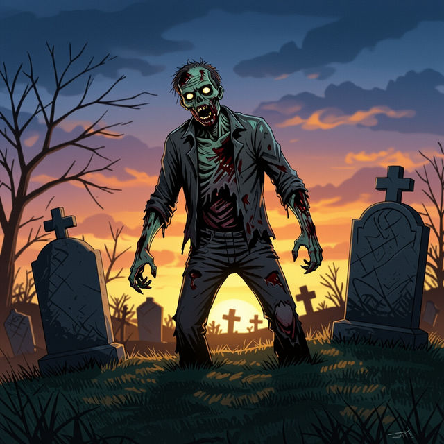 Zombie Drawings - Created with AI gallery