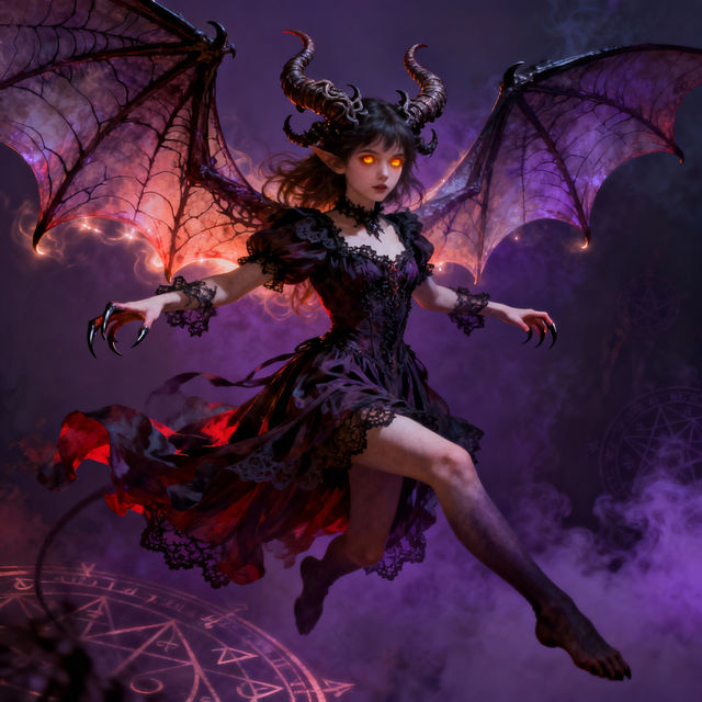 Demon Girl Drawings - AI Generated gallery