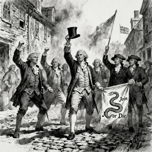 Sons Of Liberty Drawing - AI Generated gallery