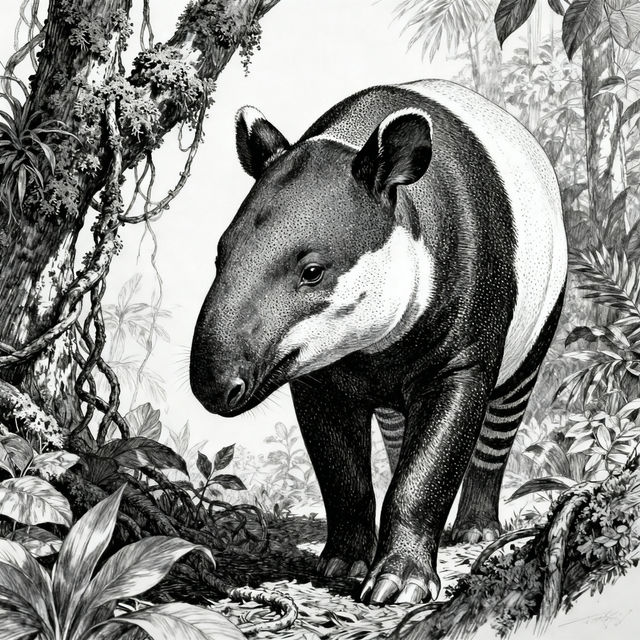 Tapir Drawings - AI Generated gallery