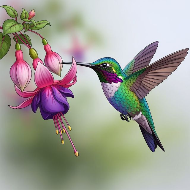 AI Hummingbird Drawing Generator gallery