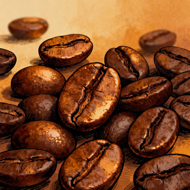 Coffee Beans Drawings - AI Generated Art gallery