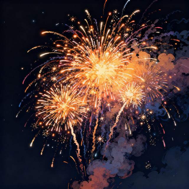 Firework Drawings - AI Generated gallery