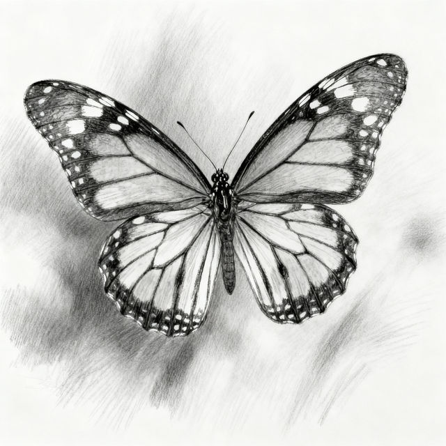 Pencil Butterfly Drawings gallery