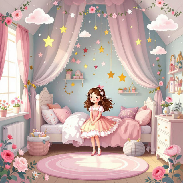 Girl Room Wallpaper - AI Generated gallery