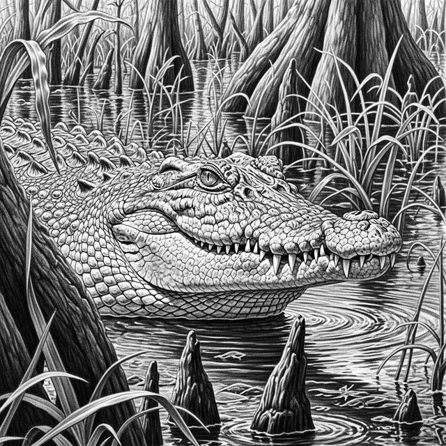 Browse Crocodile Drawings Made With AI gallery