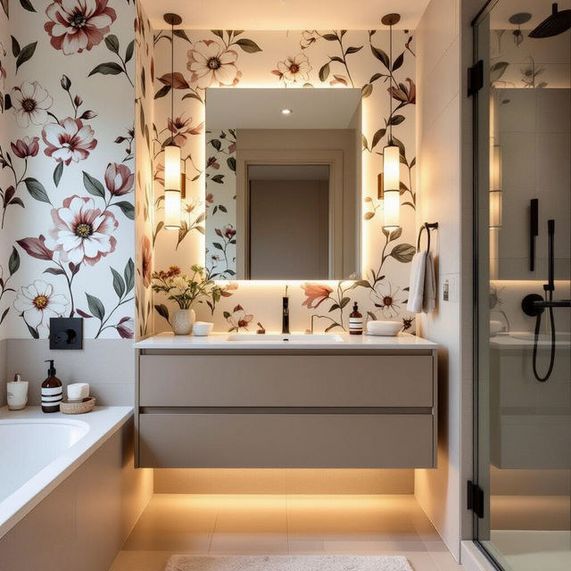 Small Bathroom Wallpaper gallery