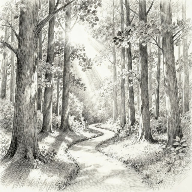 Easy Forest Drawings - Made With AI gallery