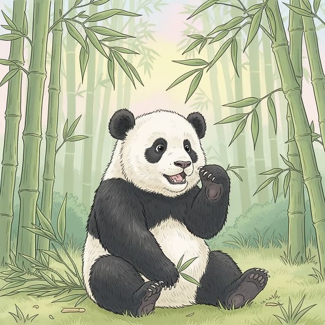 Cute Panda Drawings Created With AI gallery