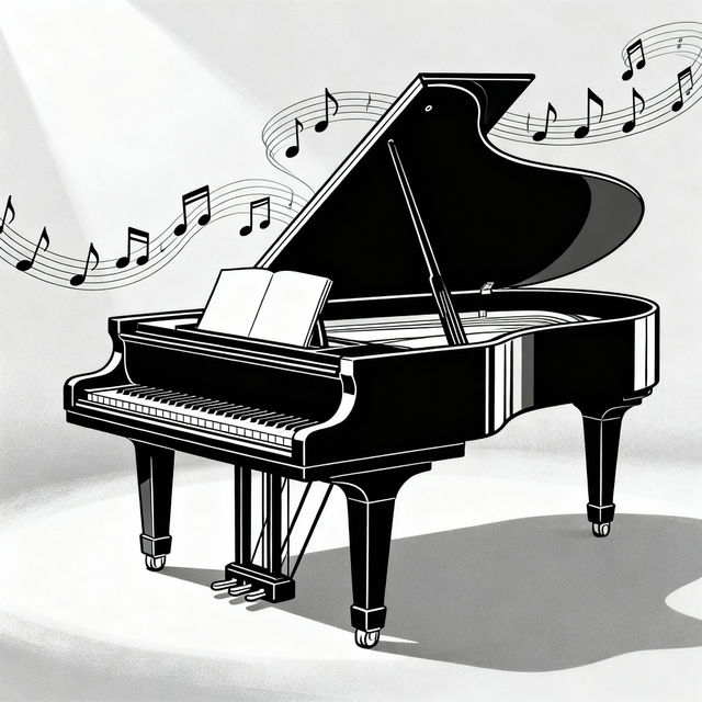 Easy Piano Drawings gallery