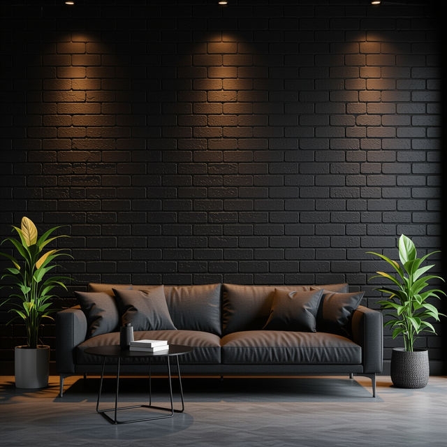 Black Brick Wallpaper - Made With AI gallery
