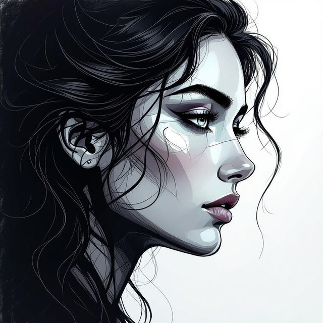 Side Face Drawings - Made With AI gallery