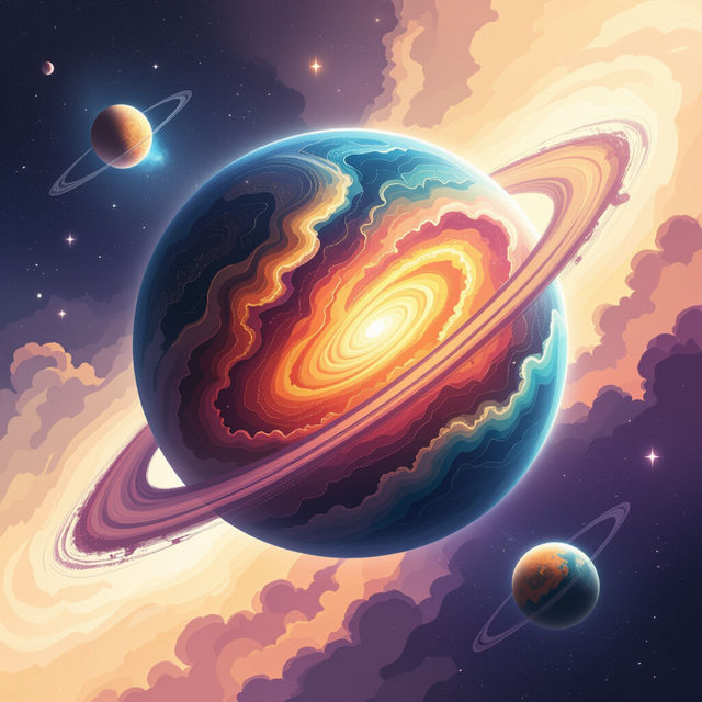 Planet Drawings - AI Generated gallery