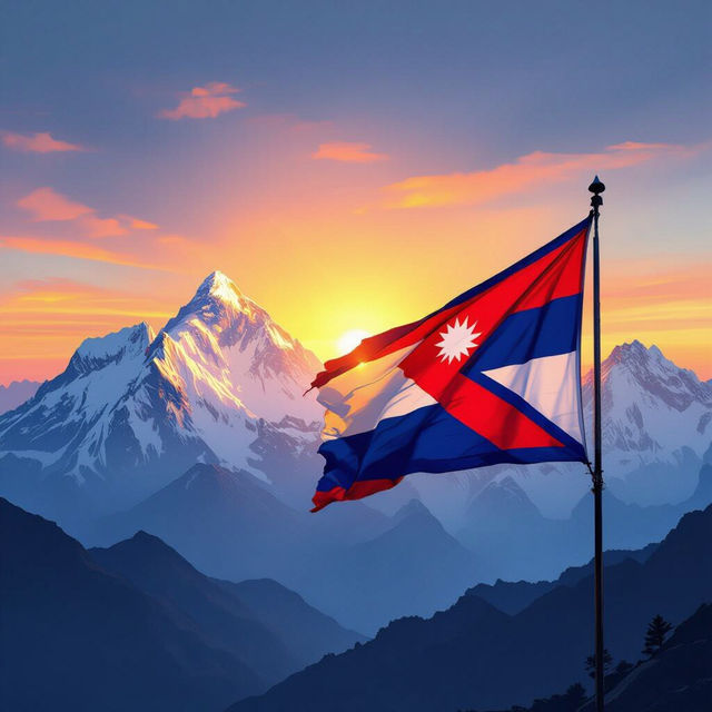 Nepal Flag Images - AI Generated gallery