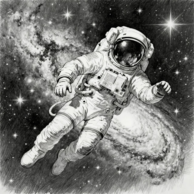 Astronaut Sketch Art gallery
