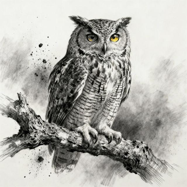 Drawing Of An Owl gallery