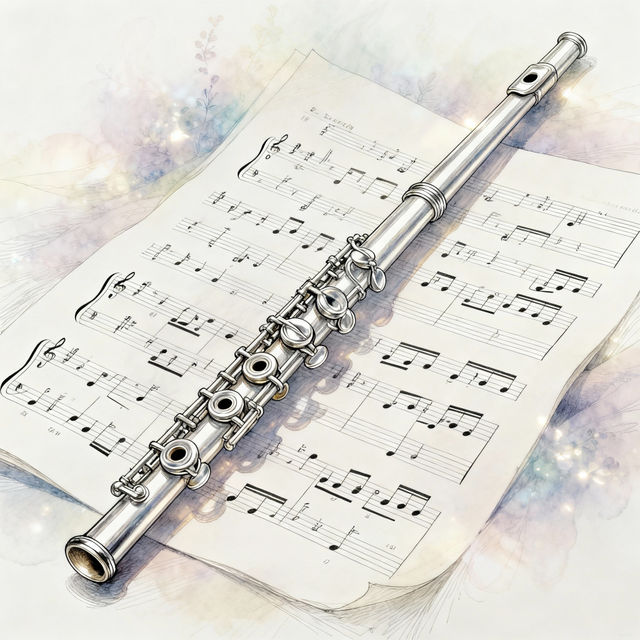 Flute Drawings - AI Generated Art gallery