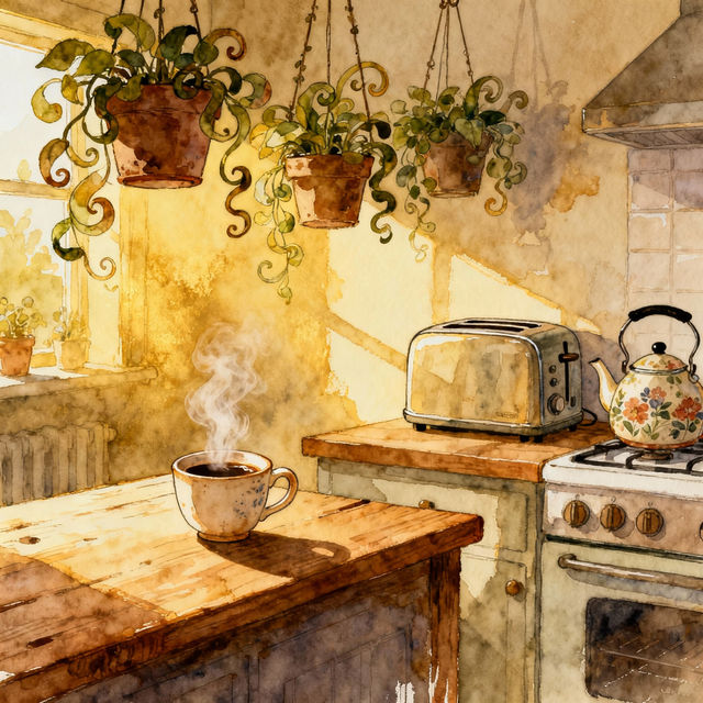 Kitchen Drawings - AI Generated gallery