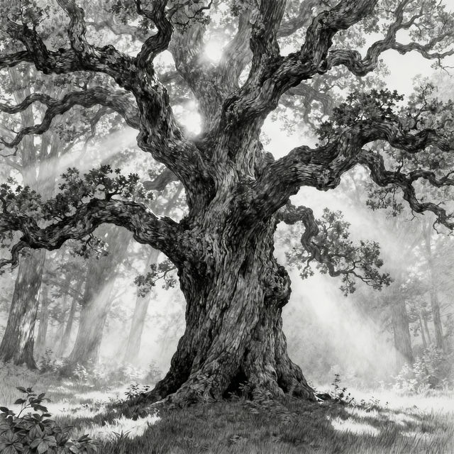 Forest Tree Drawings - AI Generated Art gallery