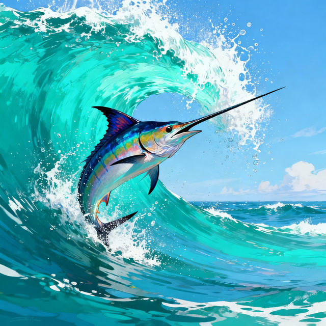 Swordfish Drawings - AI Generated Art gallery