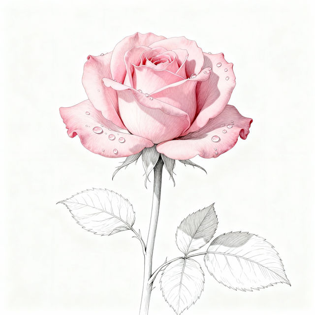 Pink Flower Drawings - Created with AI gallery