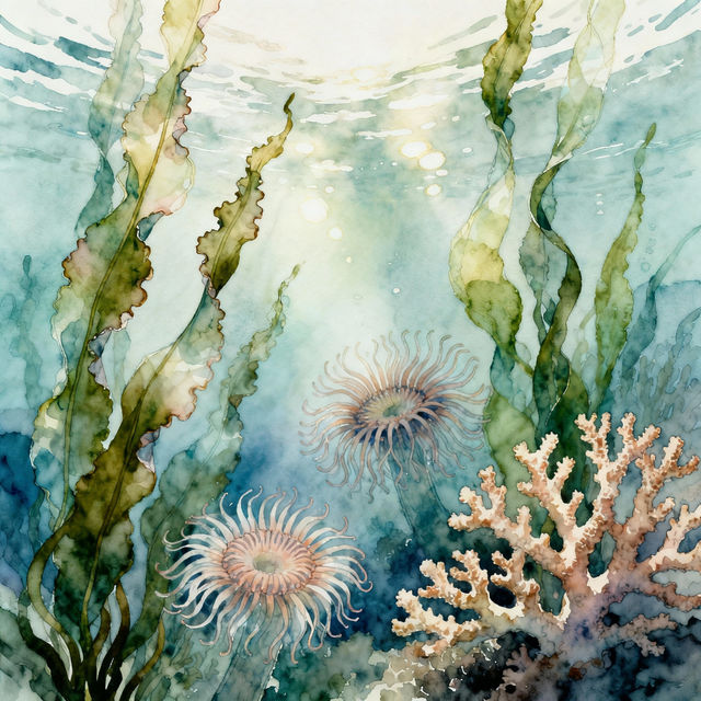 Sea Plants Drawings - AI Generated Art gallery