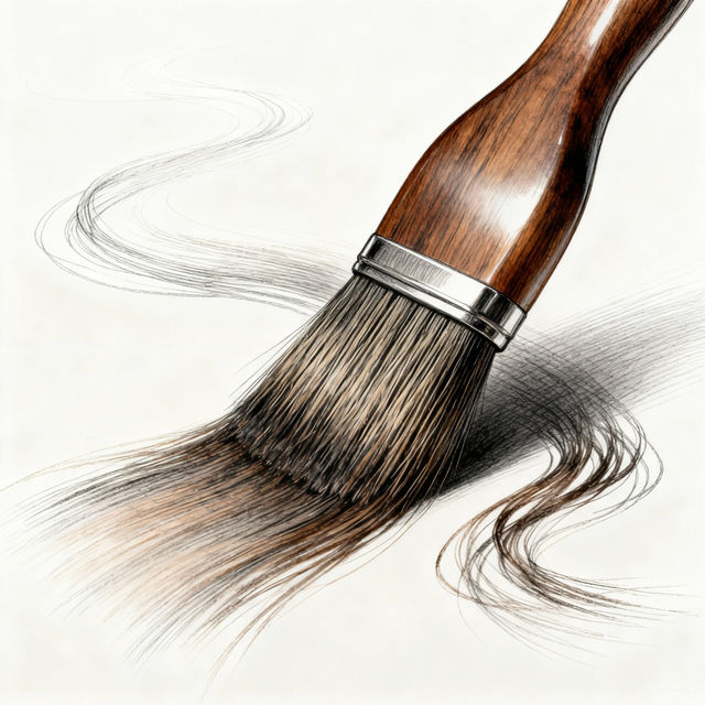 Hair Brush Drawings - AI Art gallery