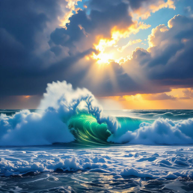 Ocean Waves Wallpapers - Made With AI gallery