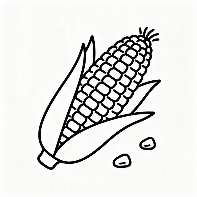 Easy Corn Drawings gallery