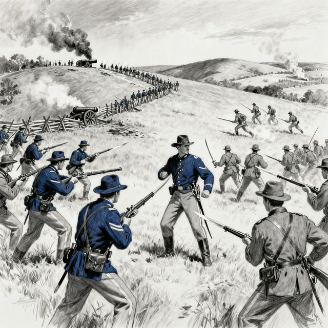 Battle of Gettysburg Drawing - Easy AI Guide gallery