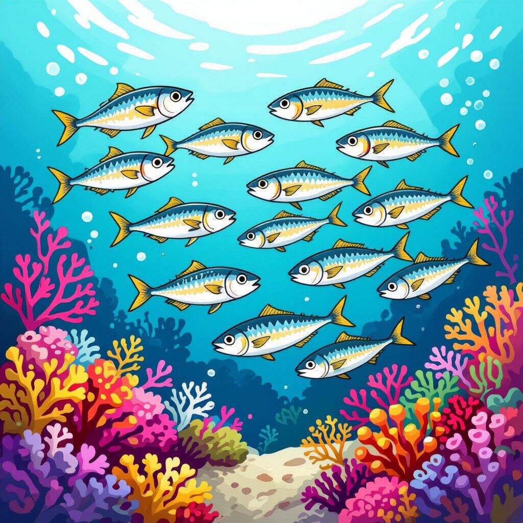 Sardine Art - Unique AI-generated Illustrations