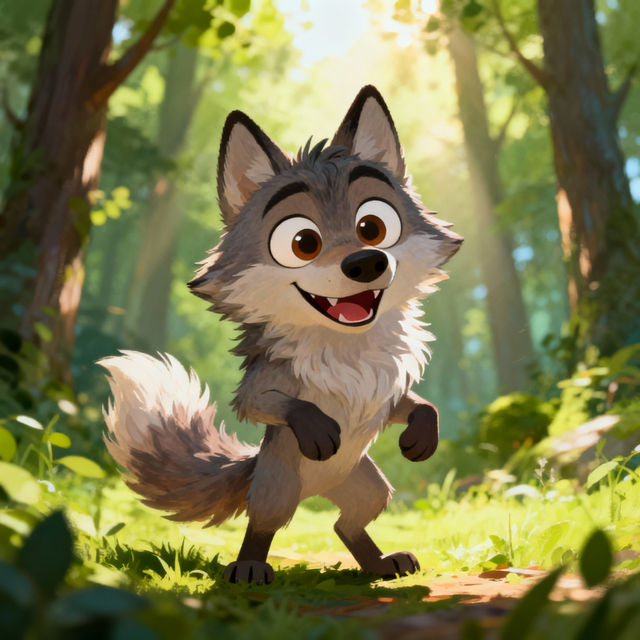 Cartoon Wolf Drawings - AI Generated gallery