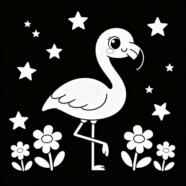 Flamingo Drawing For Kids gallery