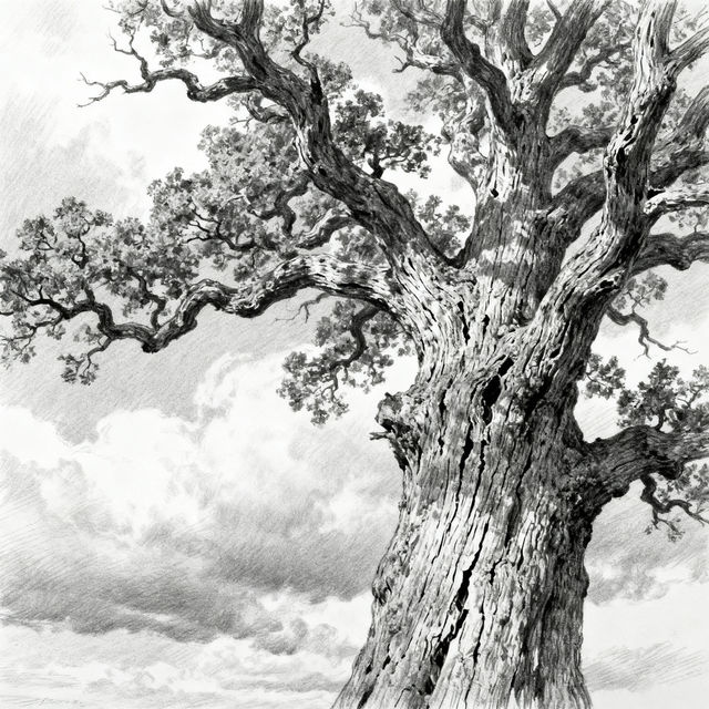 Pencil Tree Drawings - AI Generated gallery