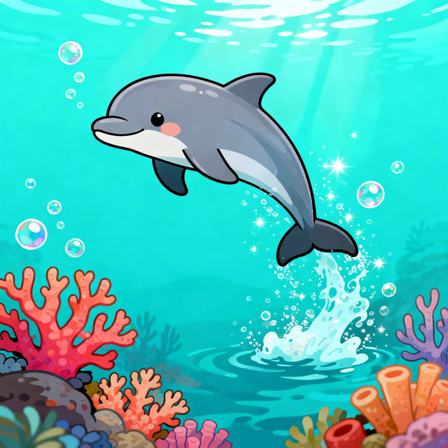Cute Dolphin Drawings - AI Generated gallery