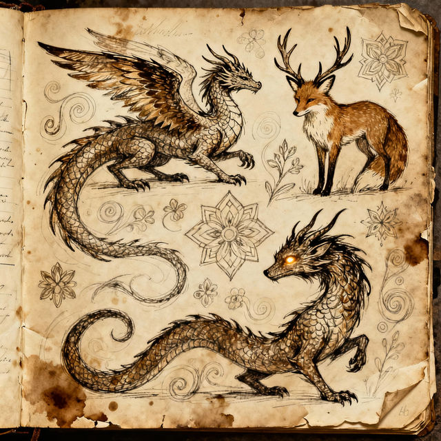 Journal Drawings - Created with AI gallery