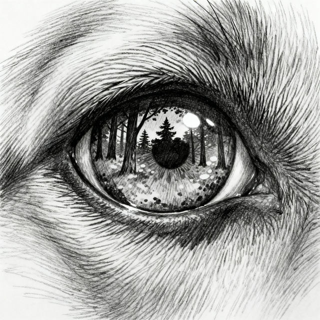 Dog Eye Drawings - AI Generated Art gallery