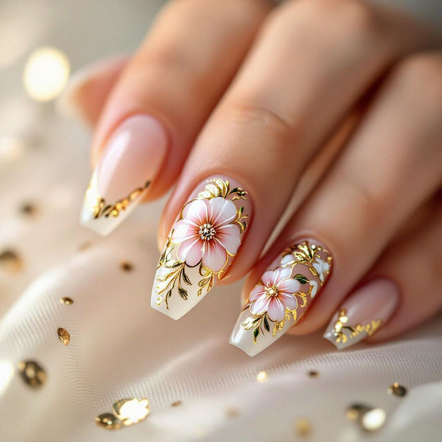 French Tip Nail Art - Made With AI gallery